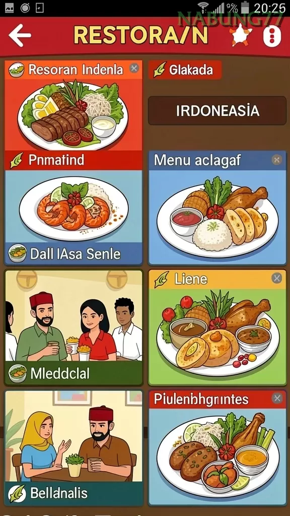 Cuplikan layar menu unduhan nabung77 untuk perangkat Android